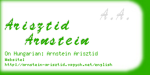 arisztid arnstein business card